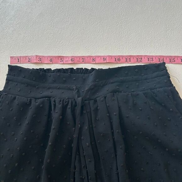 Miss Me NWT Black Swiss Dot Crochet Wide Leg Pants Size Large - Picture 9 of 15